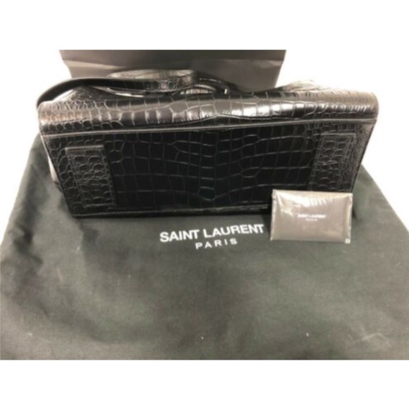 Yves Saint Laurent YSL Hand Bag Tote Purse Black - Picture 6 of 12